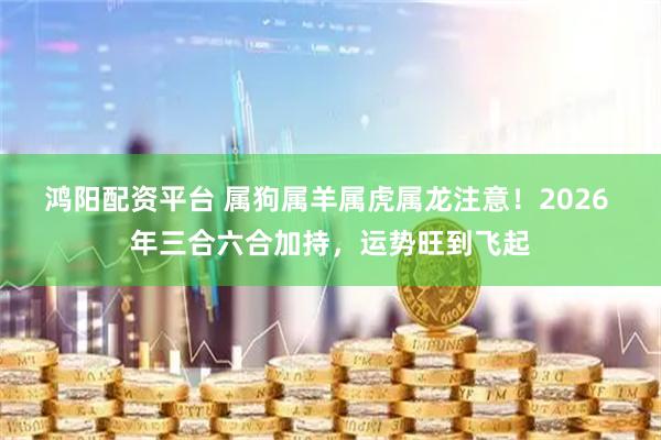鸿阳配资平台 属狗属羊属虎属龙注意！2026 年三合六合加持，运势旺到飞起