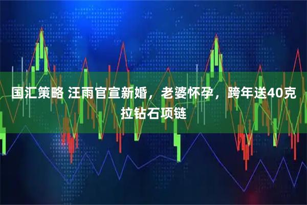 国汇策略 汪雨官宣新婚，老婆怀孕，跨年送40克拉钻石项链